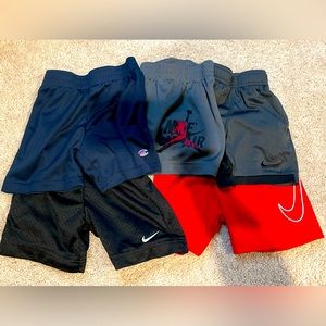 USED Lot 5 Nike Athletic shorts Toddler Boy 3T (one Champion brand short)